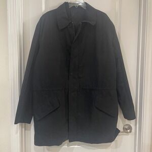 Joseph Abboud Mens Black Quilted Lined Coat Jacket Size Large